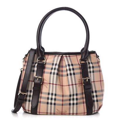 Burberry Haymarket Check Small Northfield Tote Chocolate 1 of 10