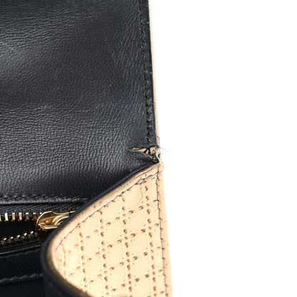 Christian Dior Metallic Patent Micro-Cannage Medium Diorama Flap Bag Gold 8 of 16