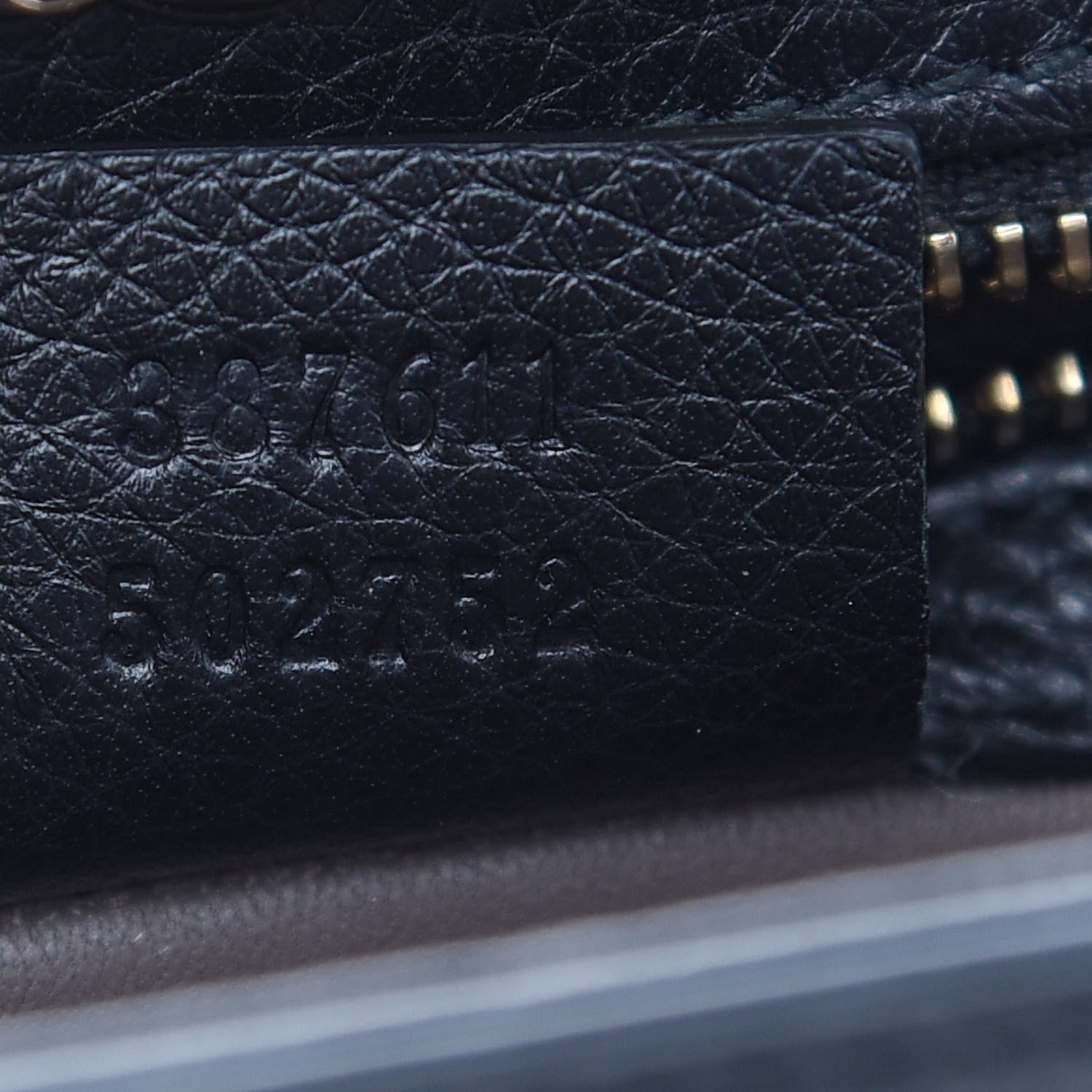 Gucci Pebbled Calfskin Medium Miss Bamboo Shoulder Bag Black 6 of 8