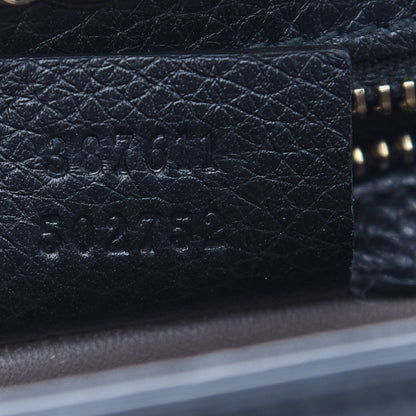 Gucci Pebbled Calfskin Medium Miss Bamboo Shoulder Bag Black 6 of 8
