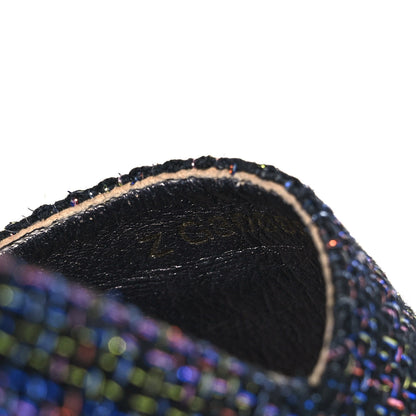 Chanel Tweed Patent Goatskin CC Espadrilles 40 Black Pink Yellow Silver 9 of 9