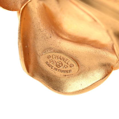 Chanel CC Rose Hair Clip Barette Gold 8 of 10