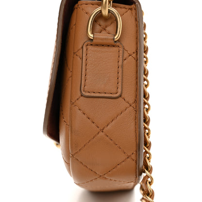 Chanel Calfskin Quilted Multi Pouching Flap And Coin Purse Beige 8 of 14