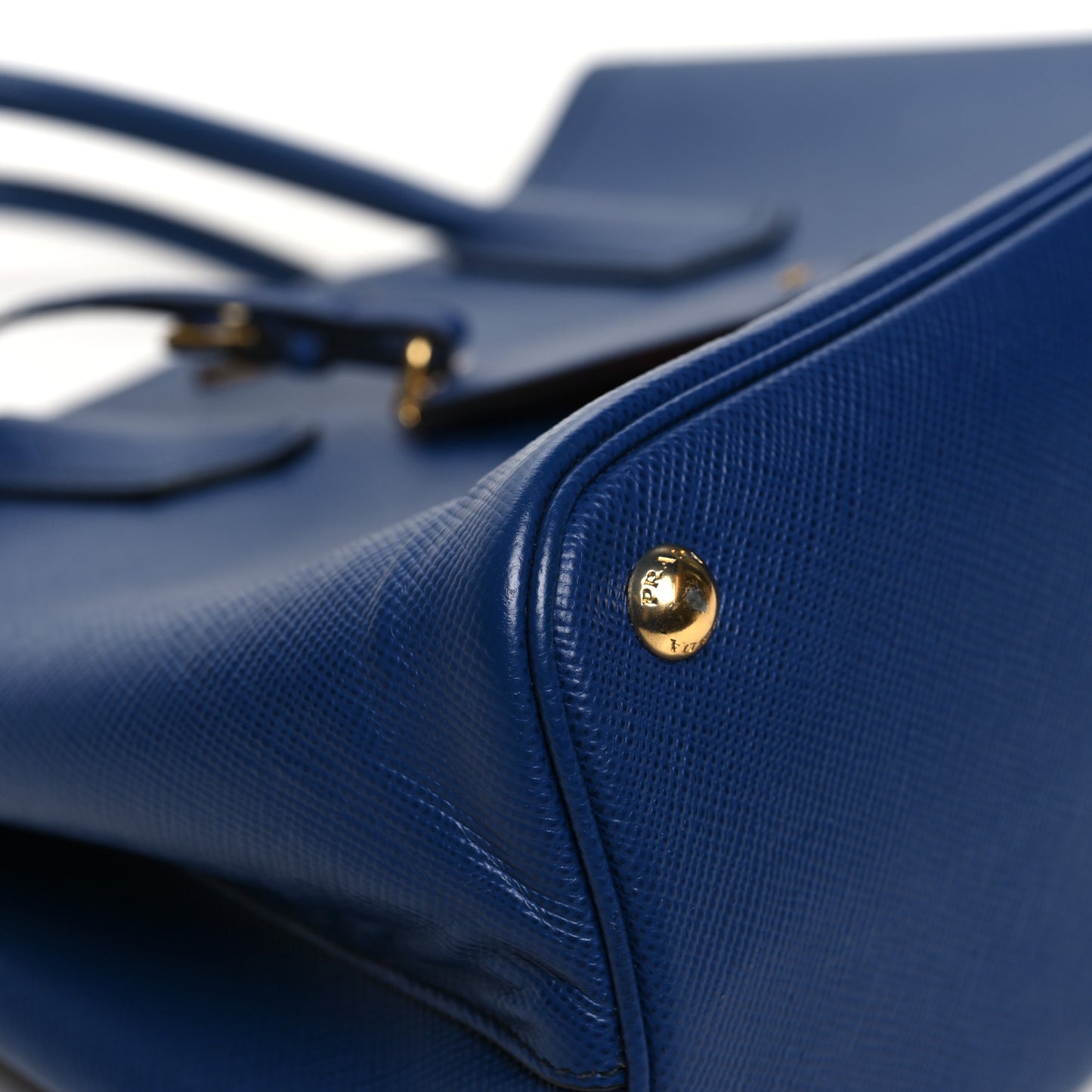 Saffiano Cuir Medium Double Bag Bleuette Rosso