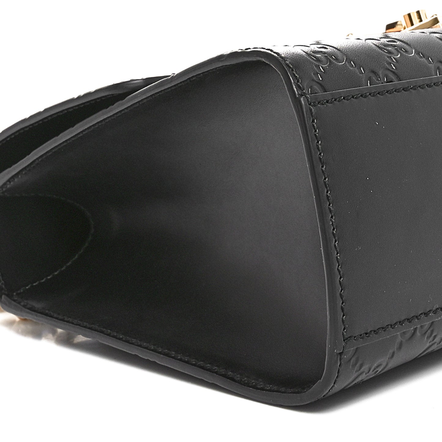Guccissima Medium Padlock Shoulder Bag Black