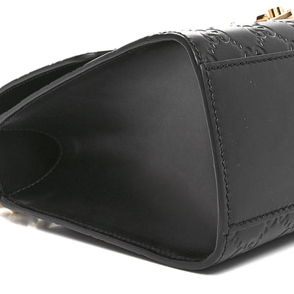 Gucci Guccissima Medium Padlock Shoulder Bag Black 9 of 10