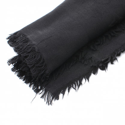 Louis Vuitton Monogram Wool Silk Shawl Black 1 of 6