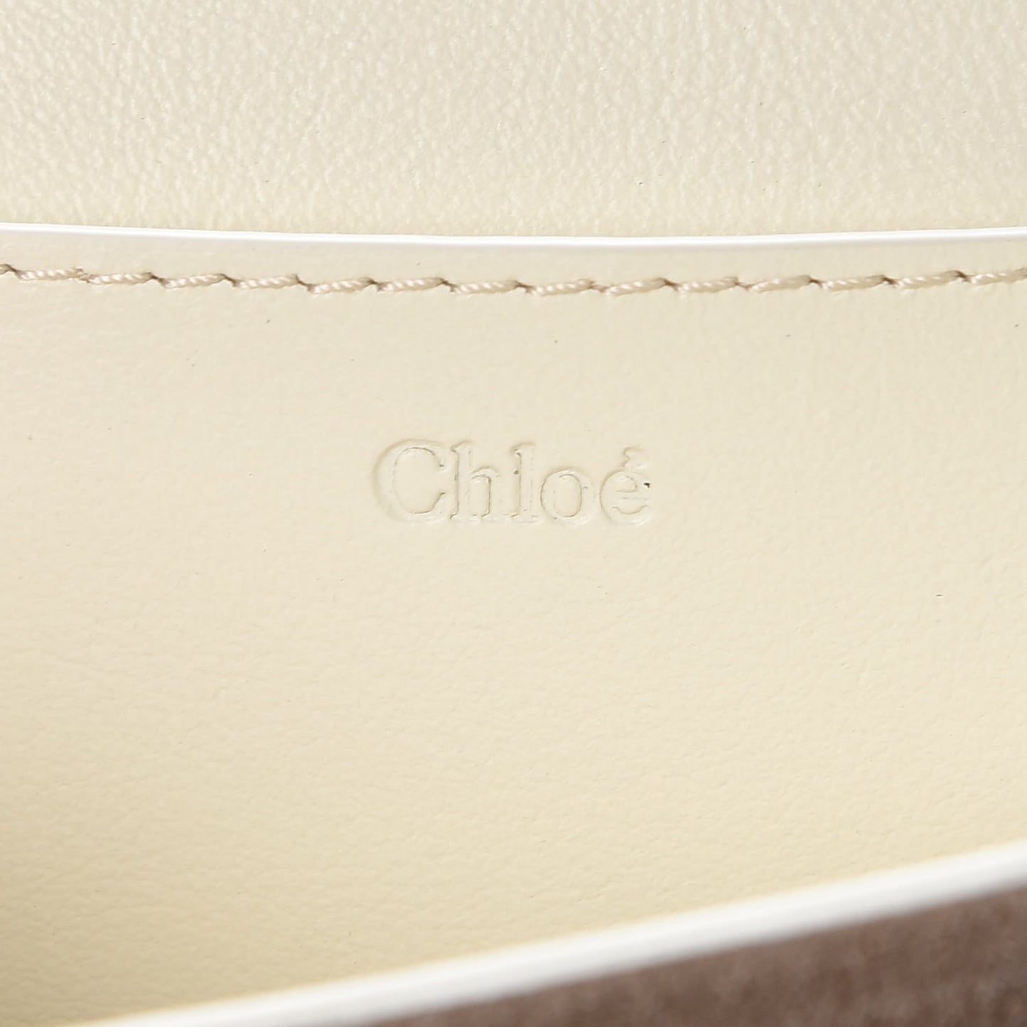 Calfskin Drew Bijou Clutch Natural White
