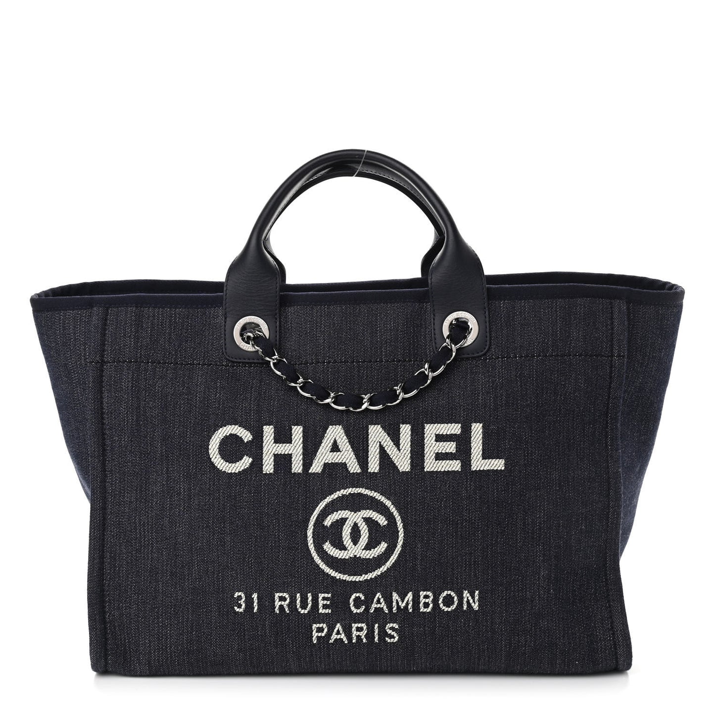 Denim Medium Deauville Tote Dark Blue