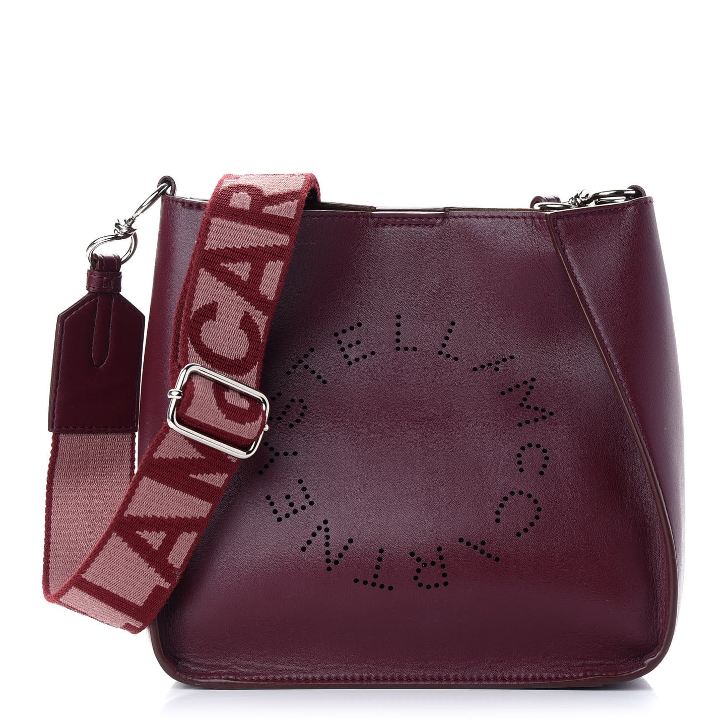 Eco Alter Nappa Perforated Logo Mini Crossbody Wine
