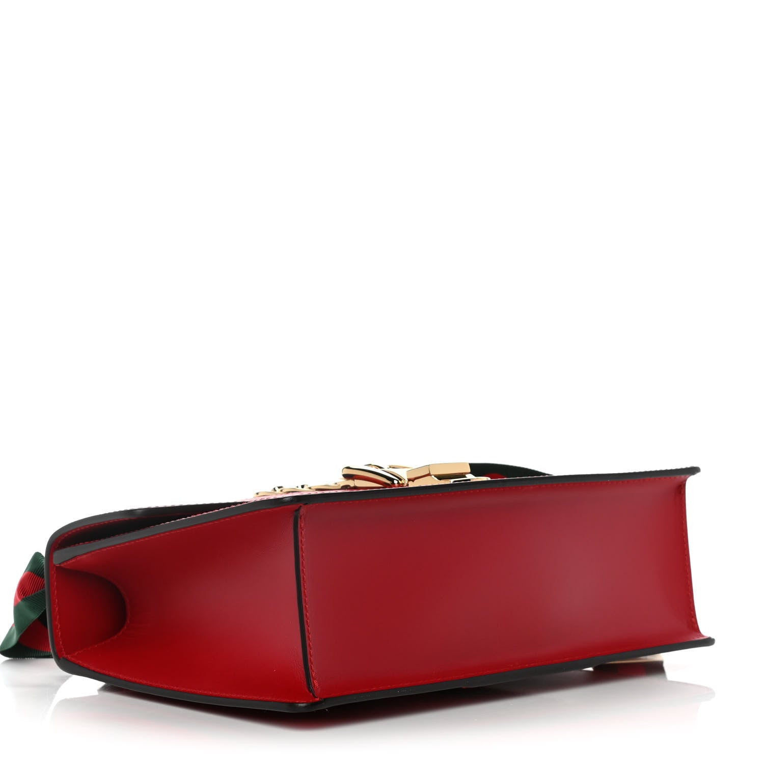 Gucci Calfskin Small Sylvie Shoulder Bag Hibiscus Red 4 of 11