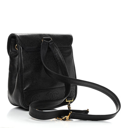Chanel Caviar CC Backpack Black 3 of 9