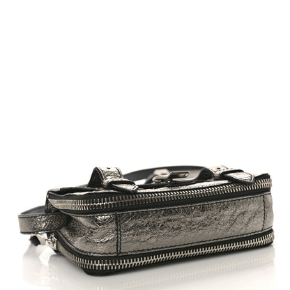 Proenza Schouler Metallic Paper Lambskin PS1 Mini Pouch Messenger Dark Silver 4 of 8
