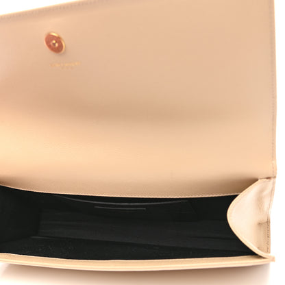 Saint Laurent Grain De Poudre Classic Monogram Cassandre Clutch Nude 5 of 9