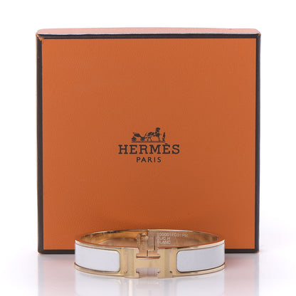 Hermes Enamel Narrow Clic Clac H Bracelet PM White 7 of 7