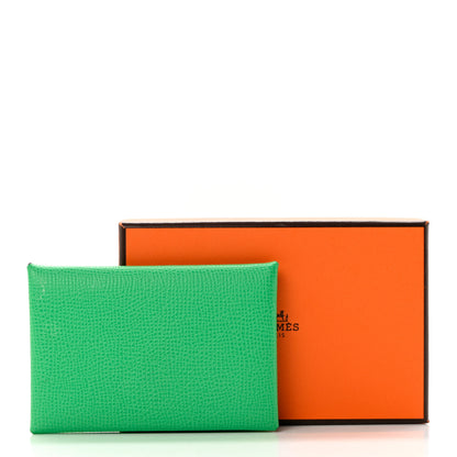 Hermes Epsom Calvi Card Case Vert Comics Vert Fizz 7 of 7