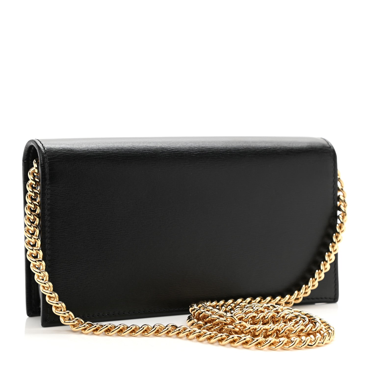 Gucci Boarded Plutone Calfskin Horsebit 1955 Wallet On Chain Black 3 of 10