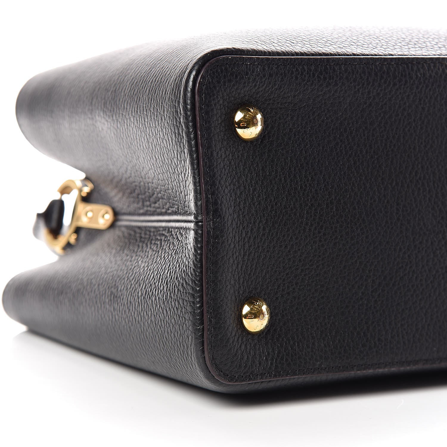 Louis Vuitton Taurillon Capucines MM Black 5 of 10