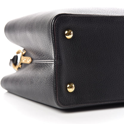 Louis Vuitton Taurillon Capucines MM Black 5 of 10