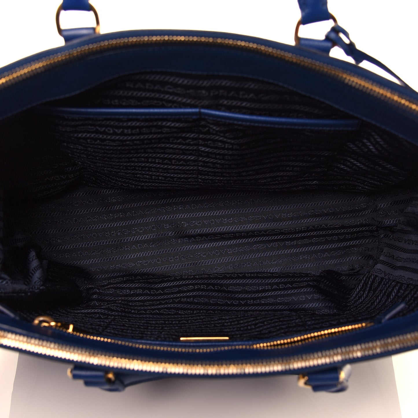 Saffiano Large Galleria Double Zip Tote Bluette