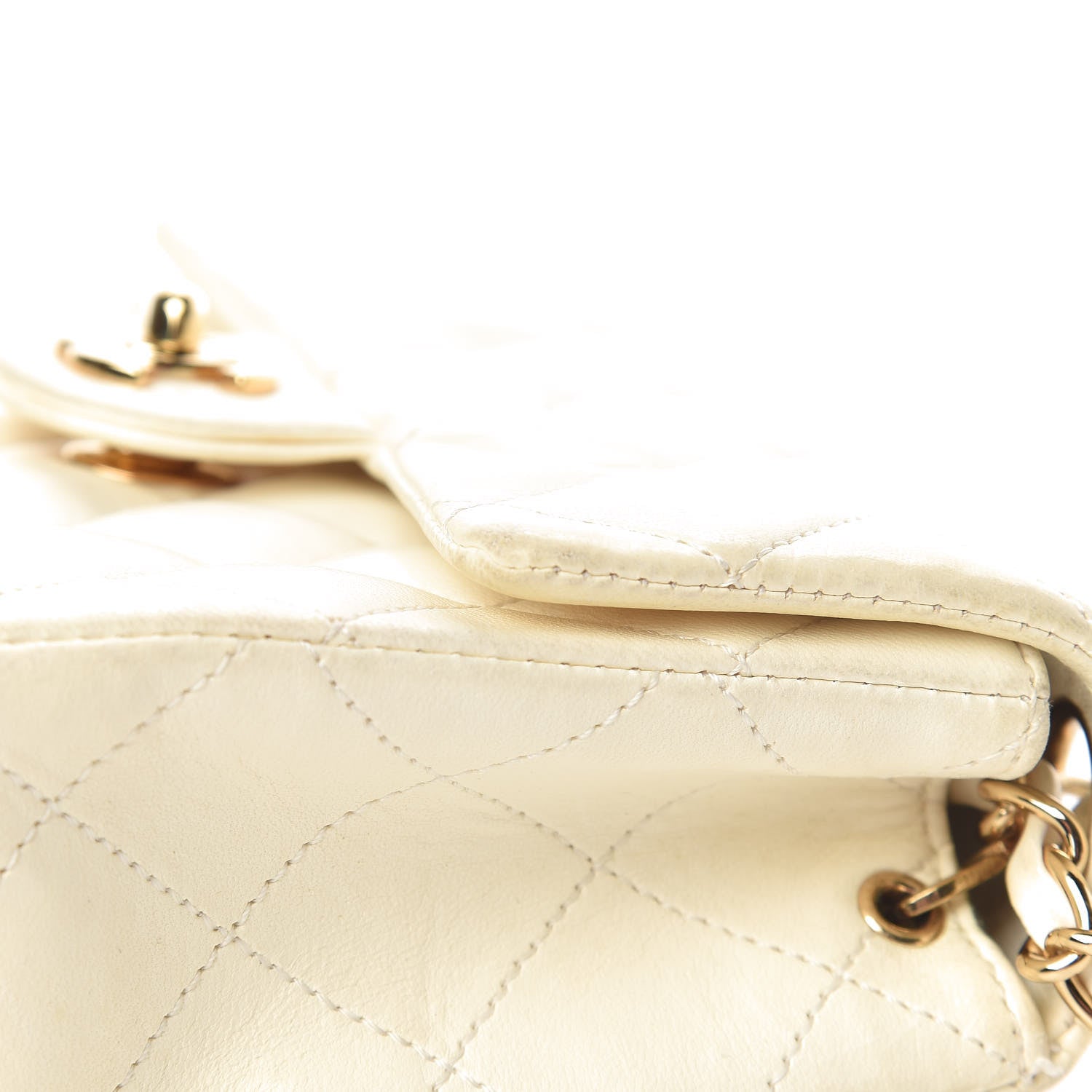 Chanel Lambskin Quilted Mini Square Flap White 12 of 31