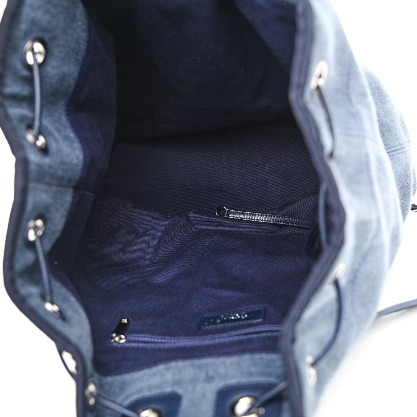 Canvas Sequin Large Deauville Backpack Navy