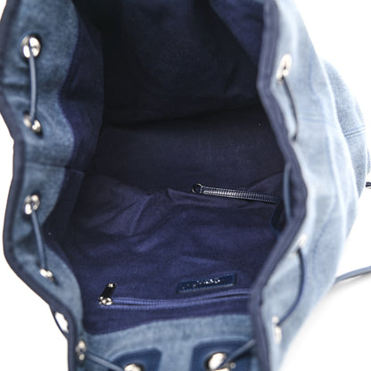 Chanel Canvas Sequin Large Deauville Backpack Navy 5 of 11