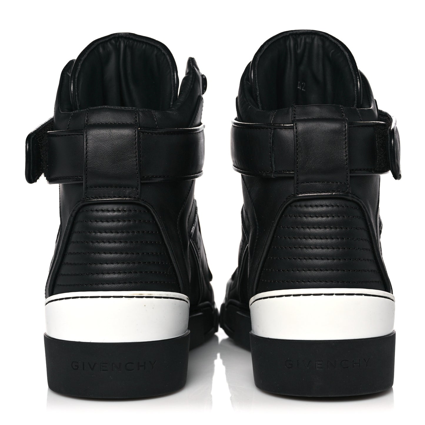 Calfskin Mens Tyson High Top Sneakers 42 Black