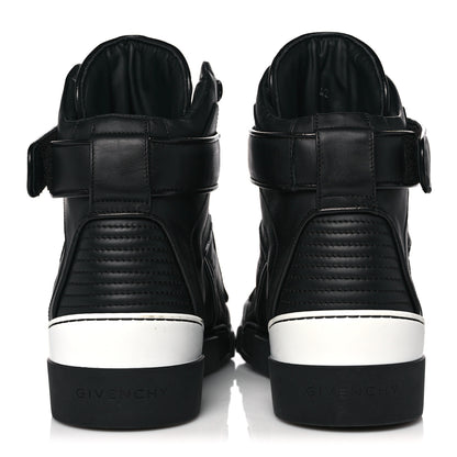 Givenchy Calfskin Mens Tyson High Top Sneakers 42 Black 5 of 10