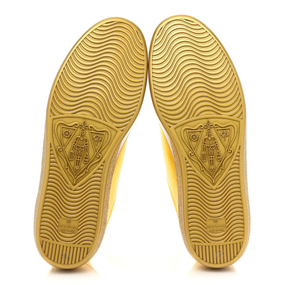 Gucci Metallic Nappa Interlocking G Perforated Mens Ace Sneakers 11.5 Oro Vecchio 6 of 9