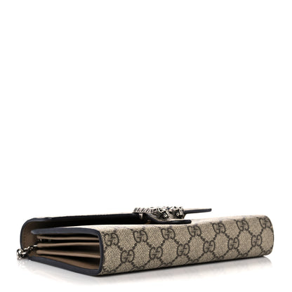 Gucci GG Supreme Monogram Mini Dionysus Chain Wallet Beige Taupe 4 of 13