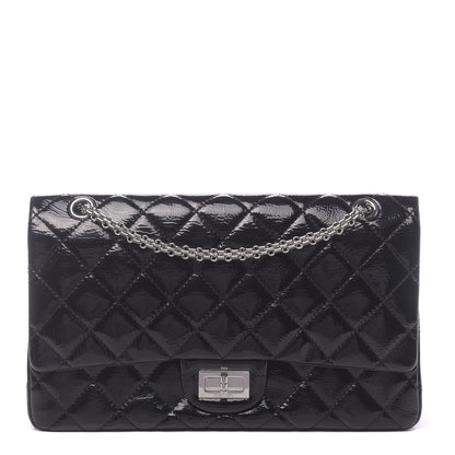 Chanel Distressed Patent Quilted 2.55 Reissue 227 Flap Black 1 of 10