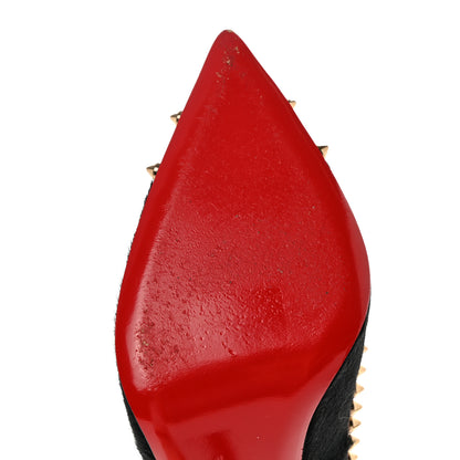 Christian Louboutin Pony Hair Malabar Hill Spikes 100 Pumps 38.5 Black 11 of 15