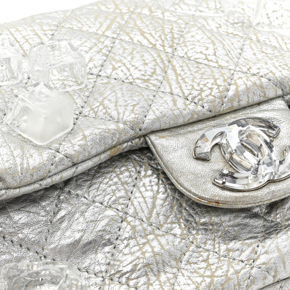 Chanel Calfskin Ice Cube On the Rocks Medium Flap Silver 10 of 15