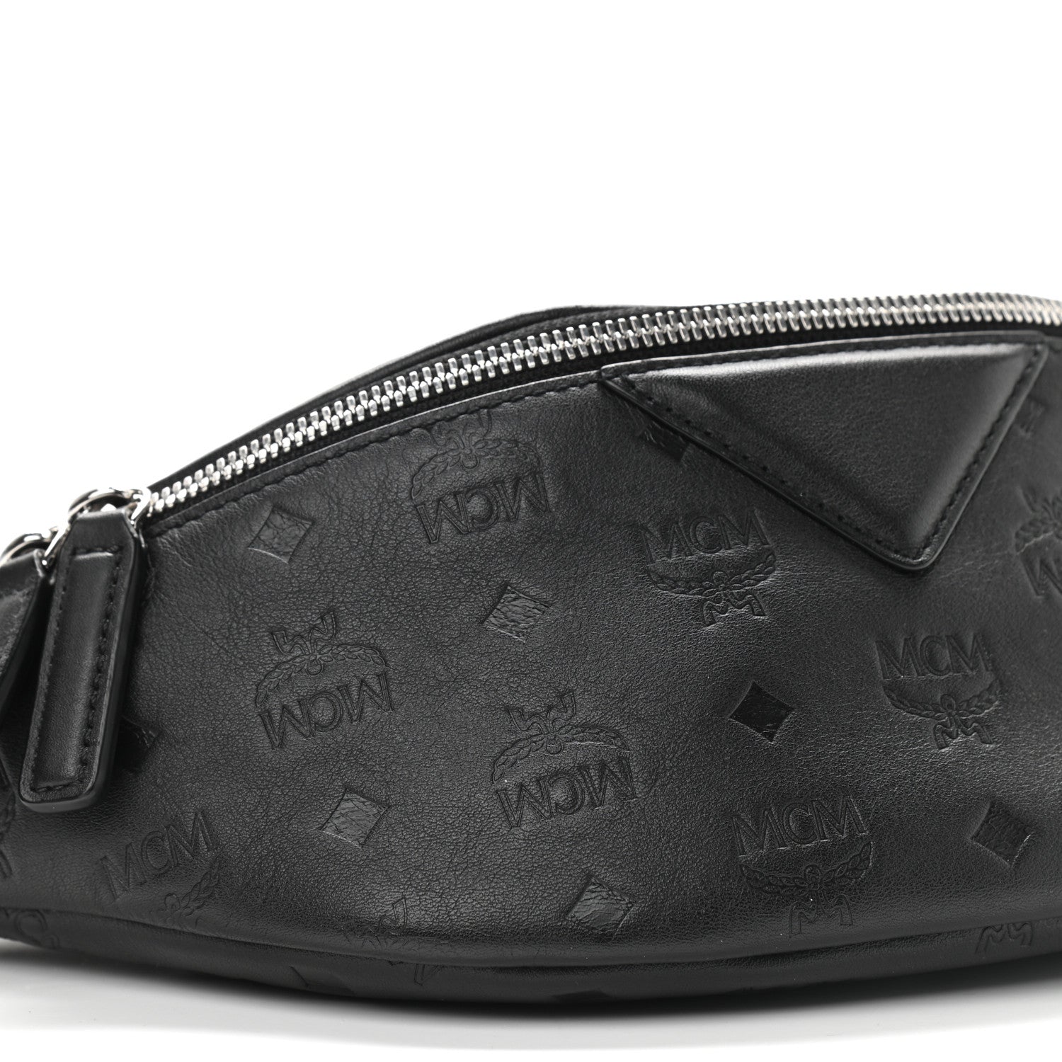 MCM Calfskin Ottomar Monogram Fursten Belt Bag Black 5 of 9