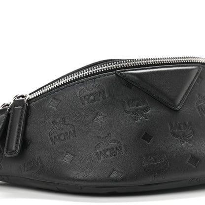 MCM Calfskin Ottomar Monogram Fursten Belt Bag Black 5 of 9