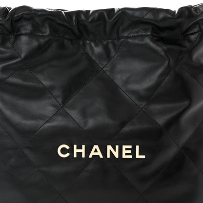 Chanel Calfskin Quilted Small Chanel 22 Black 9 of 12
