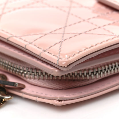 Christian Dior Patent Cannage Lady Dior Eden Wallet Rose Clair 7 of 8