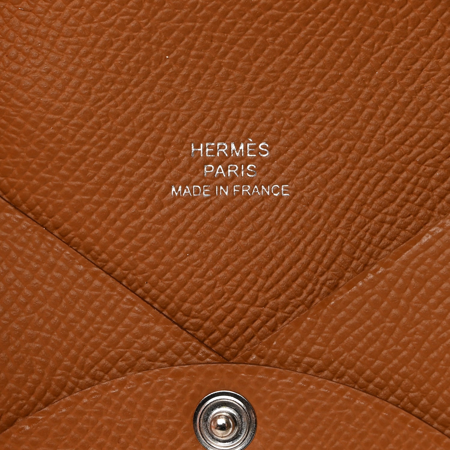 Hermes Epsom Calvi Card Case Gold 6 of 8