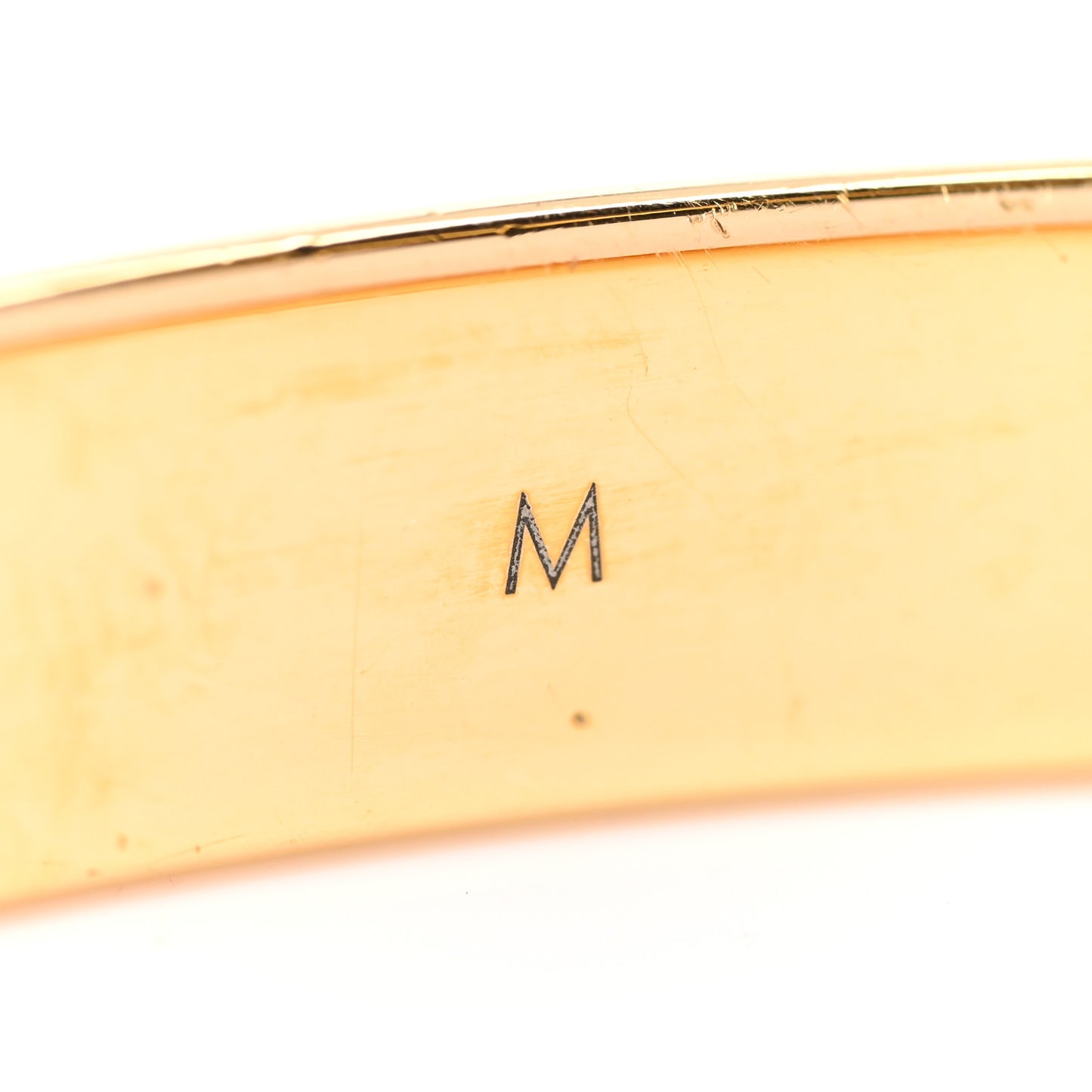 Brass Monogram Nanogram Cuff M Gold