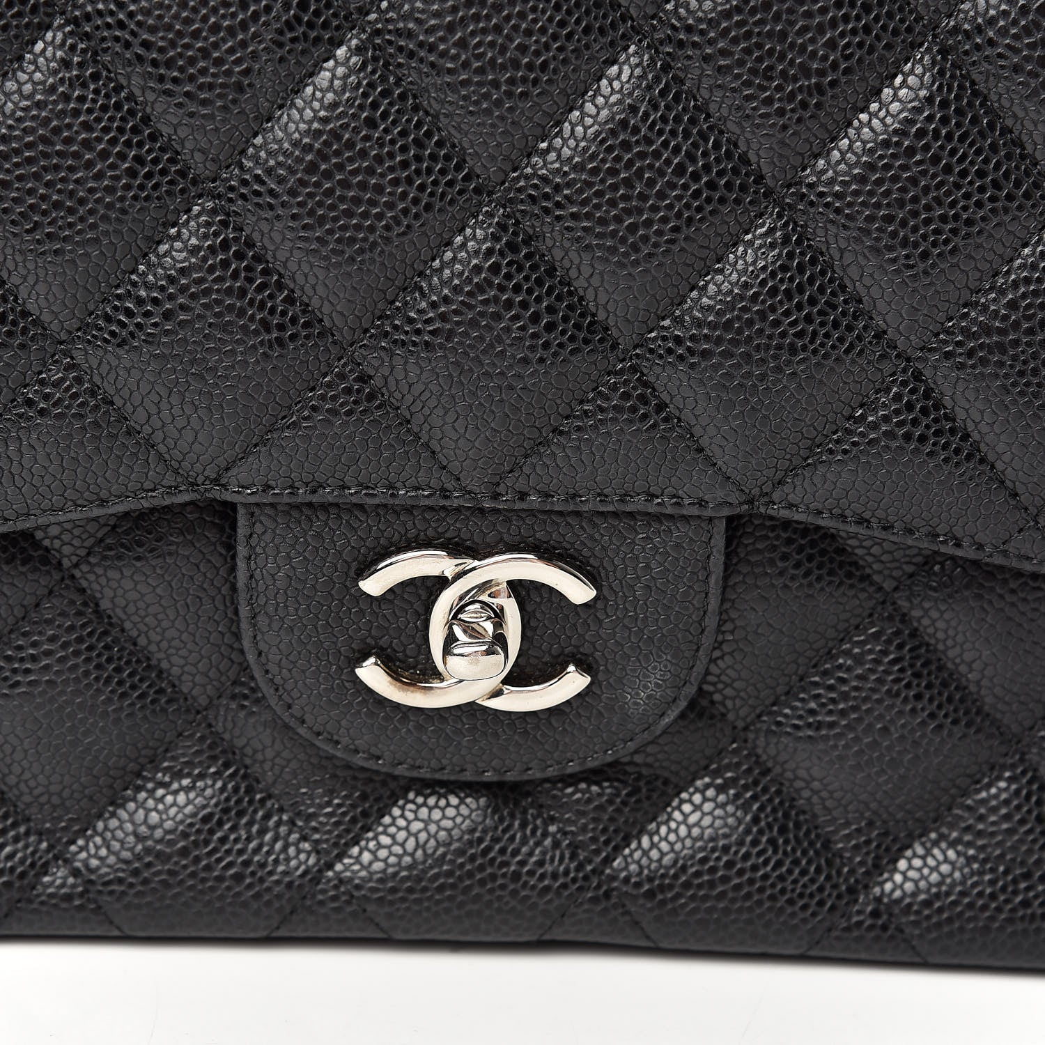 Chanel Caviar Quilted Jumbo Double Flap Black 11 of 12