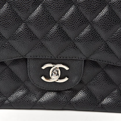 Chanel Caviar Quilted Jumbo Double Flap Black 11 of 12