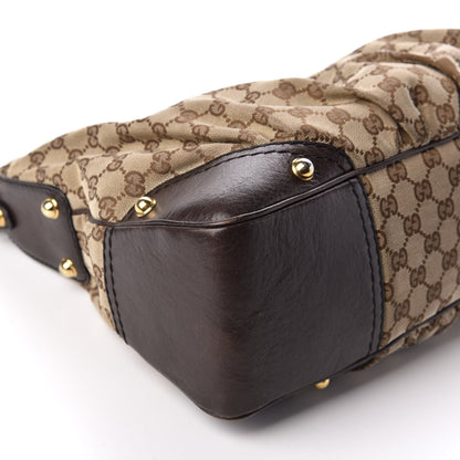Gucci Monogram Medium Jockey Hobo Dark Brown 8 of 12