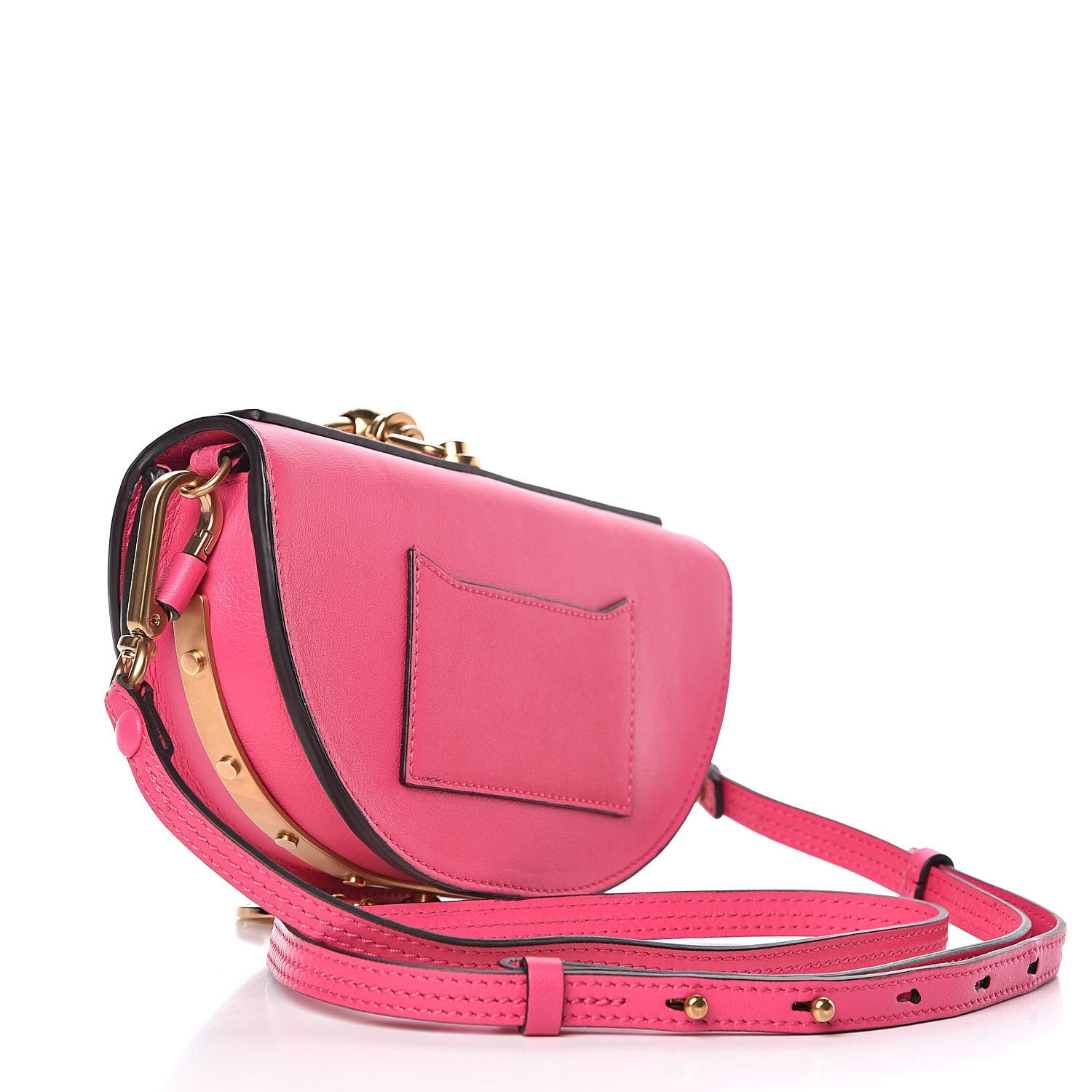 Chloe Calfskin Small Nile Bracelet Minaudiere Bag Fuchsia Rose 3 of 11