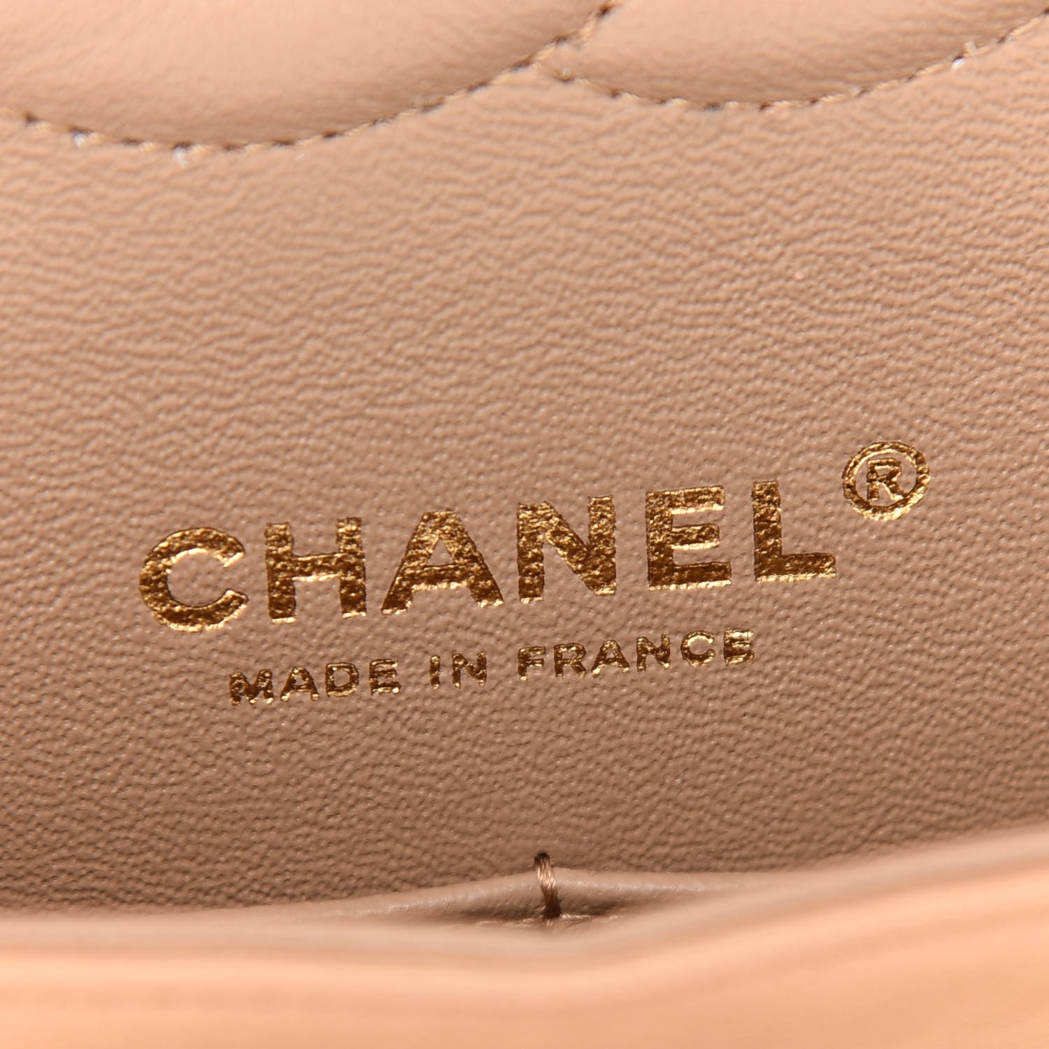 Chanel Lambskin Quilted Medium Double Flap Beige 6 of 9