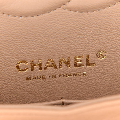 Chanel Lambskin Quilted Medium Double Flap Beige 6 of 9