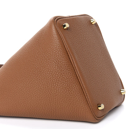 Hermes Taurillon Clemence Picotin Lock 18 PM Gold 6 of 10