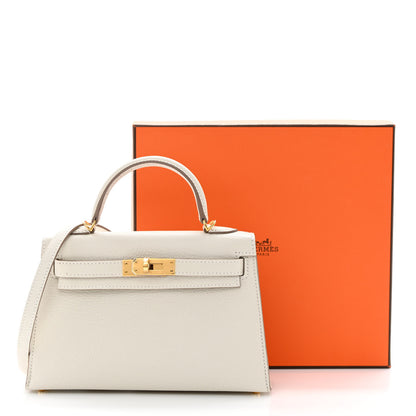 Hermes Chevre Mysore Mini Kelly Sellier 20 Mushroom 14 of 14