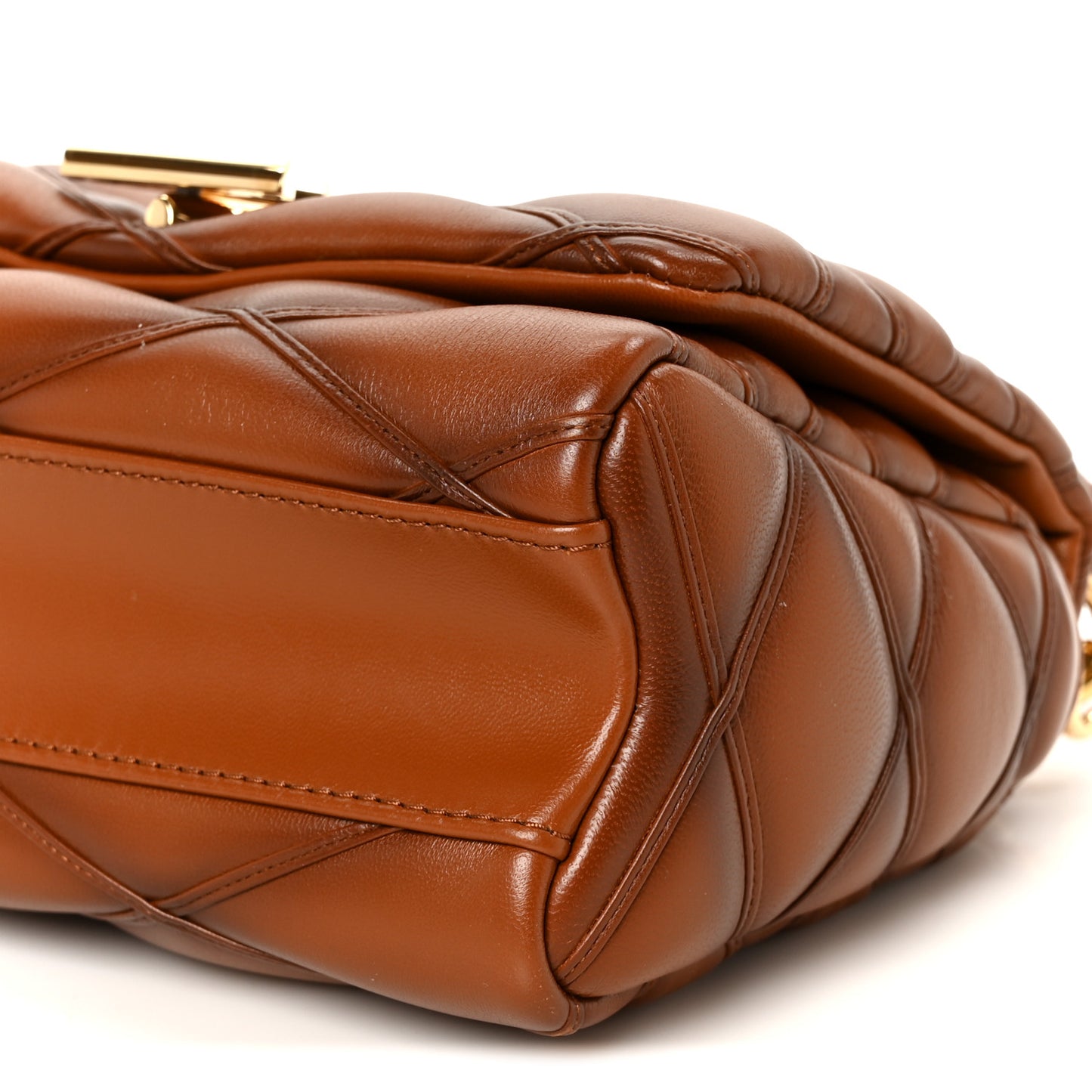 Lambskin Malletage Top Handle GO-14 MM Tan