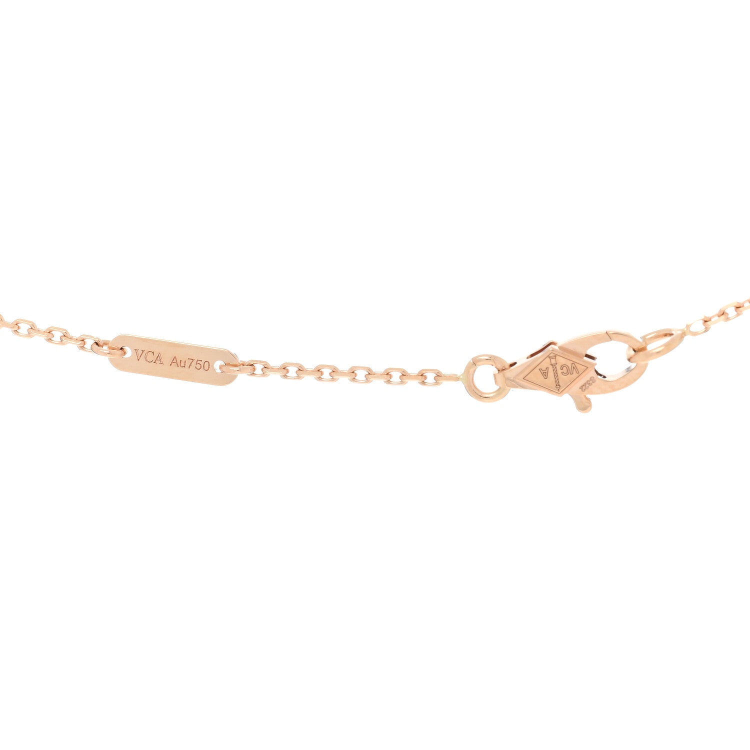 Van Cleef & Arpels VAN CLEEF & ARPELS 18K Rose Gold Carnelian Sweet Alhambra Pendant Necklace 4 of 5